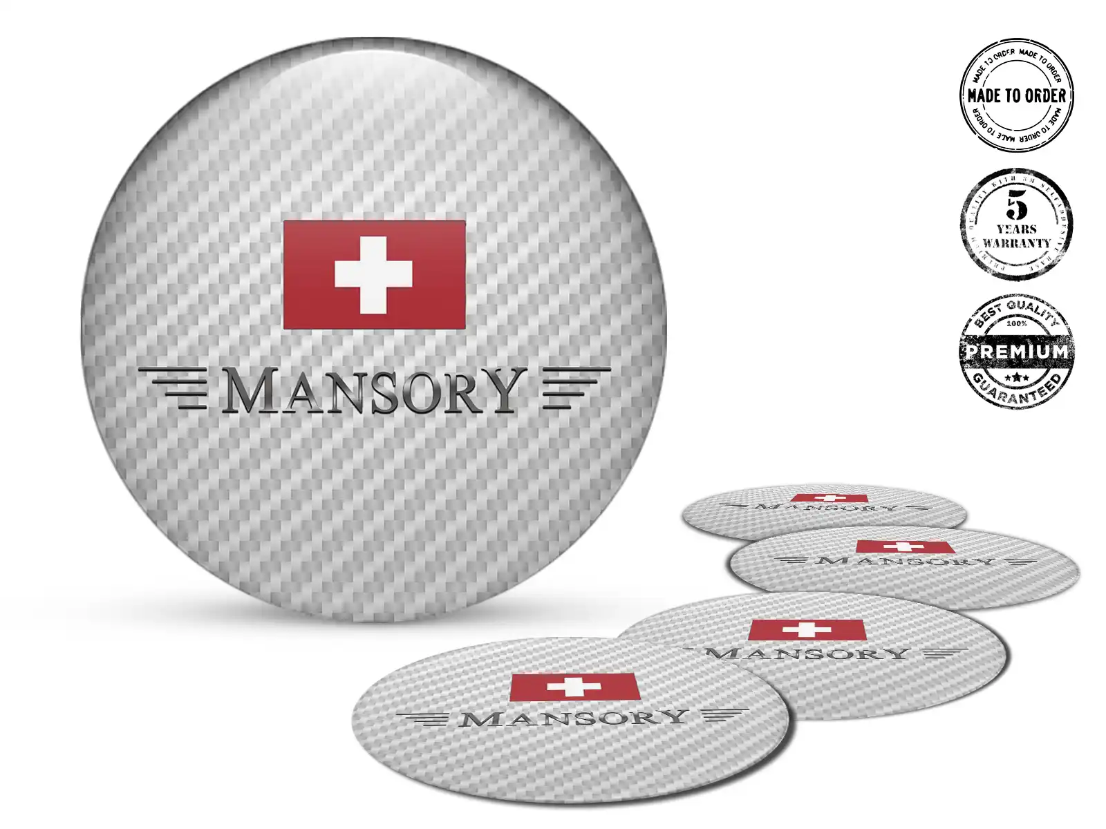 Mansory Radaufkleber Logo Harzgewölbtes Design
